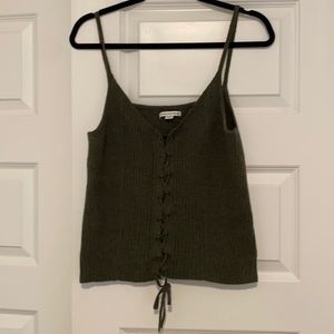 Knit tie up cami